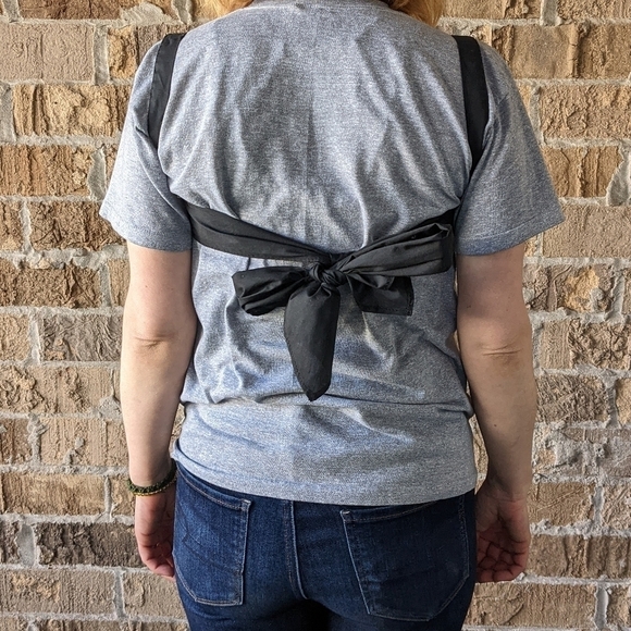 Vintage 1970s Rainbow Heart Patchwork Apron - Picture 4 of 5